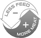 Less feed, More meat